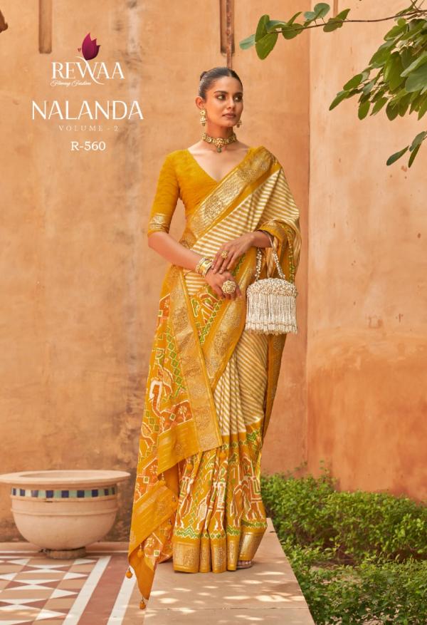 Rewaa Nalanda 2 Pure Silk Designer Patola Saree Collection